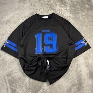 Dallas Cowboys Authentic Black/Blue Lights Out Cooper No. 19 Football Jersey